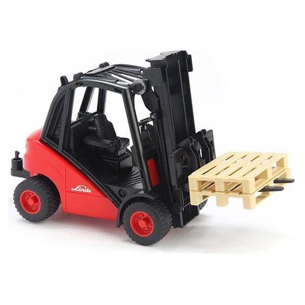 Bruder 1:16 Linde Fork Lift H30D with 2 Pallets Toy Truck - Image 2