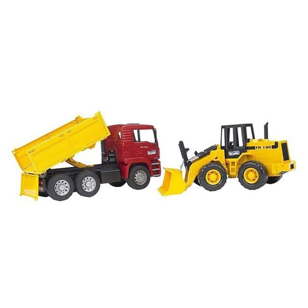 Bruder Construction Truck with Articulated Road Loader - Image 2