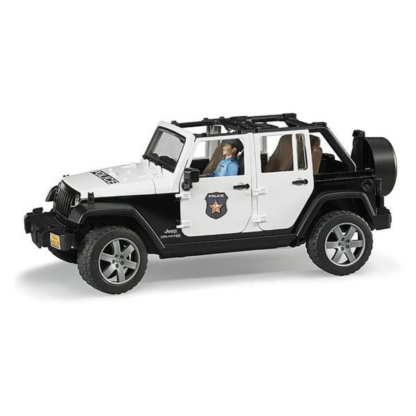 Bruder 1/16 Jeep Wrangler Rubicon Police Vehicle with Policeman - Image 2