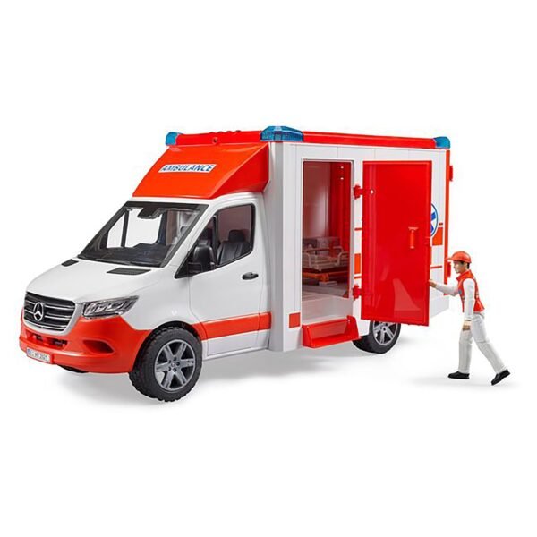 Bruder Mercedes G3 Sprinter Ambulance with Driver L&S - Image 4