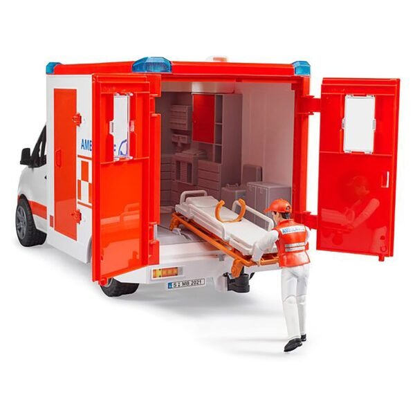 Bruder Mercedes G3 Sprinter Ambulance with Driver L&S - Image 5