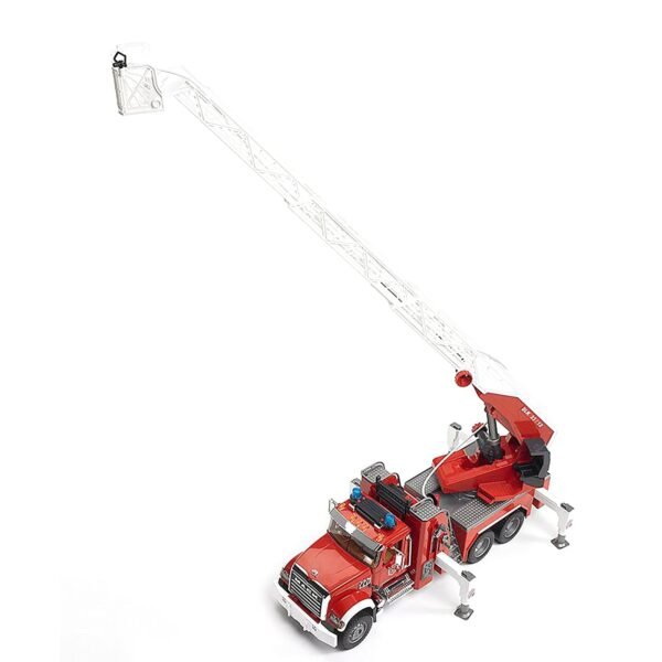 Bruder 1/16 Mack Granite Fire Engine with Slewing Ladder and Water Pump - Image 3