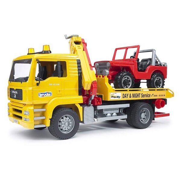 Bruder 1/16 Man Tga Breakdown Truck with Cross Country Vehicle - Image 3